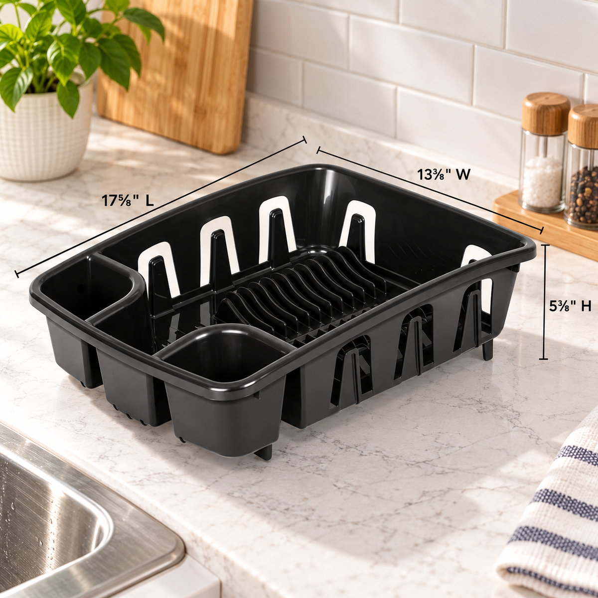 All-in-One Drain Dish Rack