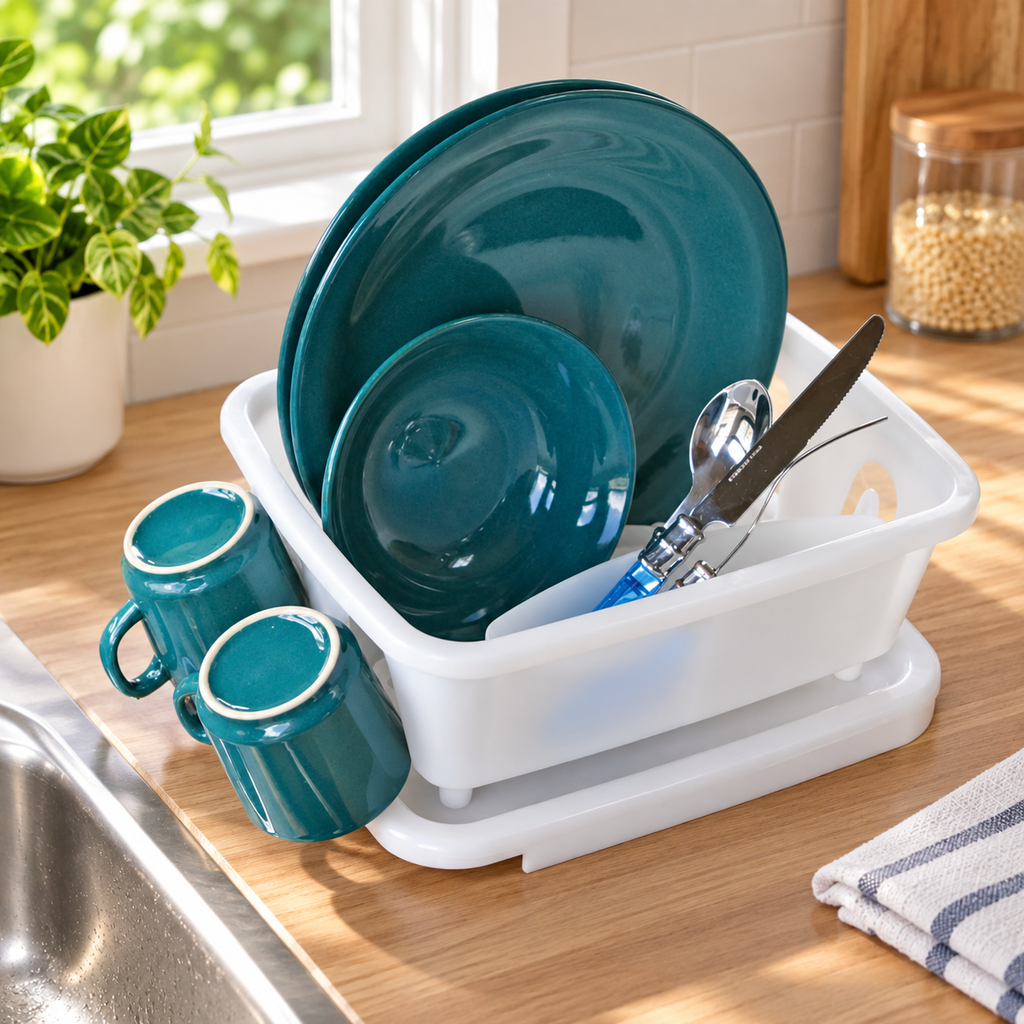 Compact Dish Drainer & Tray