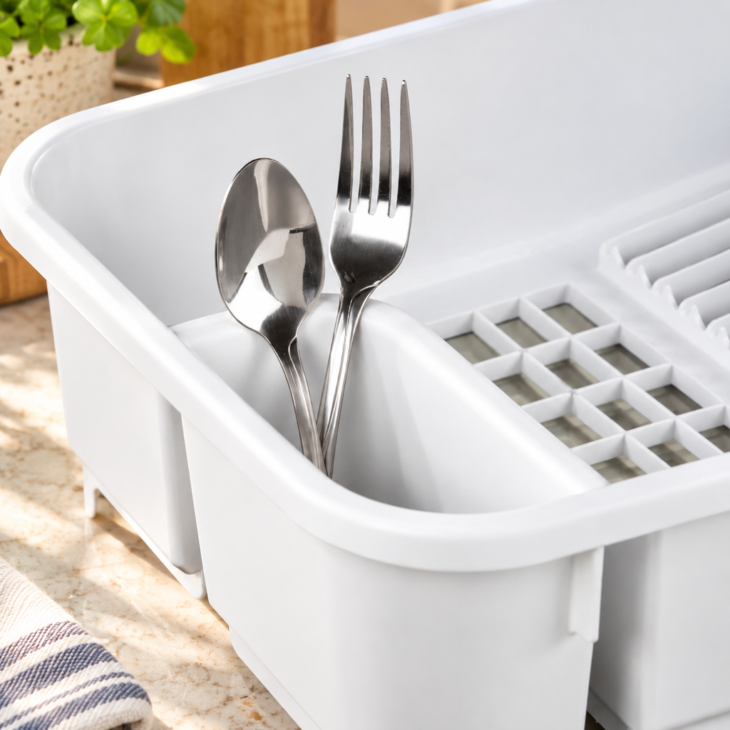 Self-Draining Dish Rack