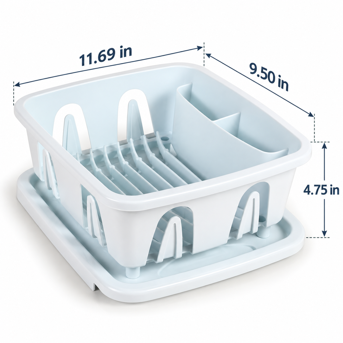 Compact Dish Drainer & Tray