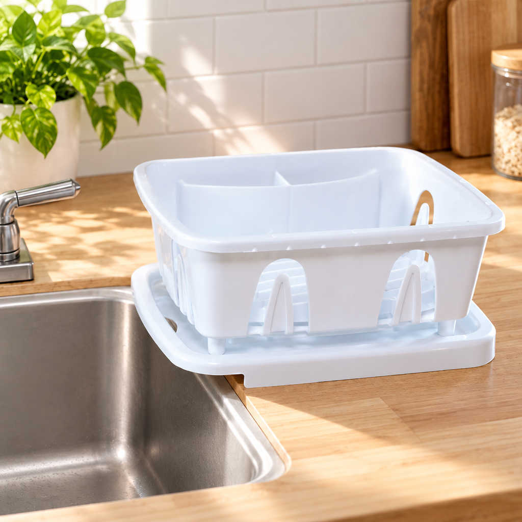 Compact Dish Drainer & Tray