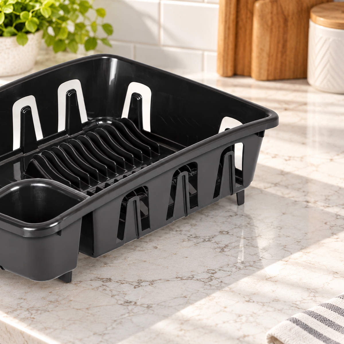 All-in-One Drain Dish Rack