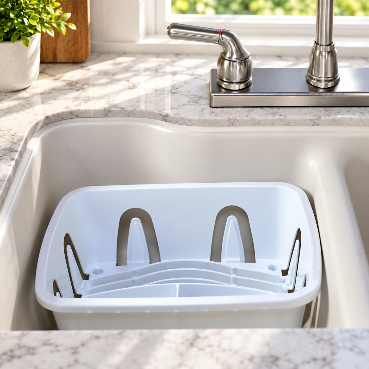Compact Dish Drainer & Tray
